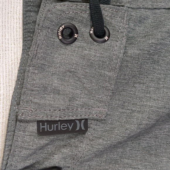Hurley Men's Long Board Shorts Gray Size 32 Excellent Condition - Picture 3 of 10